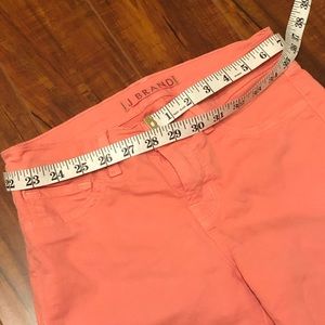 J Brand pin/coral denim pants